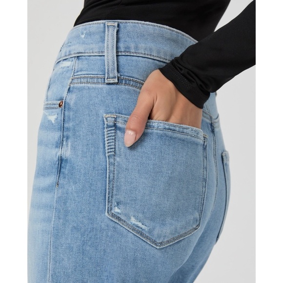 Paige Anessa Wide-Leg Ankle Jeans Helena Light Blue 27 - Picture 12 of 12